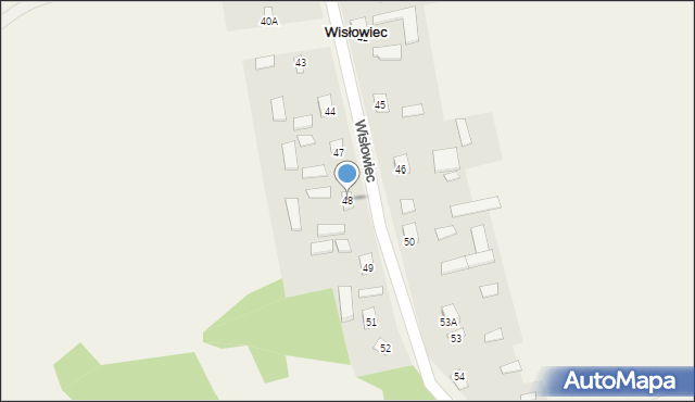 Wisłowiec, Wisłowiec, 48, mapa Wisłowiec