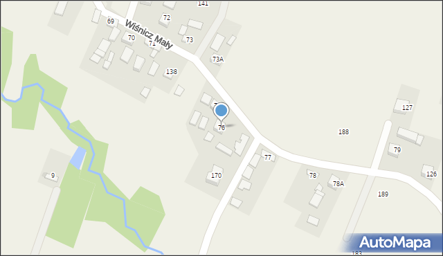 Wiśnicz Mały, Wiśnicz Mały, 76, mapa Wiśnicz Mały