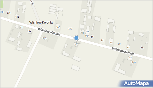 Wiśniew-Kolonia, Wiśniew-Kolonia, 37, mapa Wiśniew-Kolonia