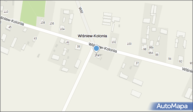 Wiśniew-Kolonia, Wiśniew-Kolonia, 37A, mapa Wiśniew-Kolonia