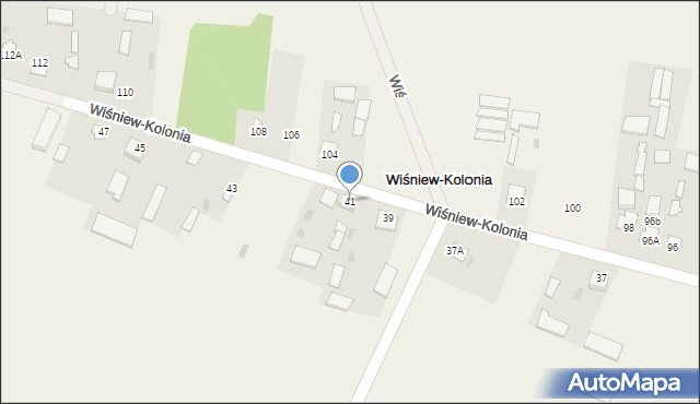 Wiśniew-Kolonia, Wiśniew-Kolonia, 41, mapa Wiśniew-Kolonia