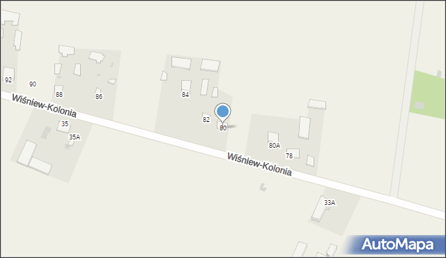 Wiśniew-Kolonia, Wiśniew-Kolonia, 80, mapa Wiśniew-Kolonia