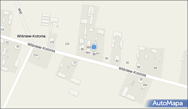 Wiśniew-Kolonia, Wiśniew-Kolonia, 96, mapa Wiśniew-Kolonia