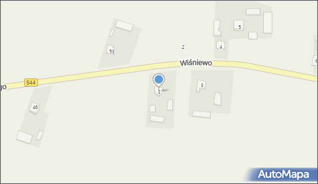 Wiśniewo, Wiśniewo, 1, mapa Wiśniewo
