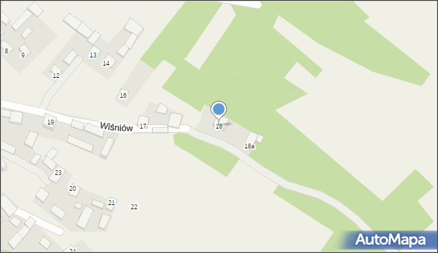 Wiśniów, Wiśniów, 18, mapa Wiśniów