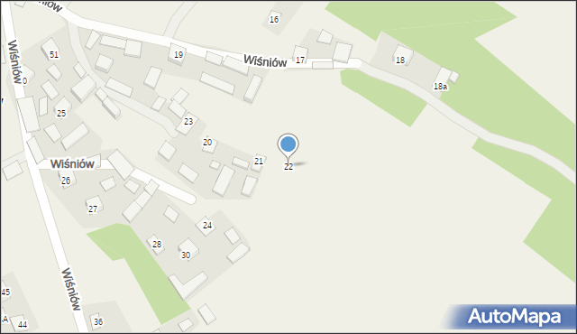 Wiśniów, Wiśniów, 22, mapa Wiśniów