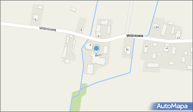 Wiśniowa, Wiśniowa, 8A, mapa Wiśniowa