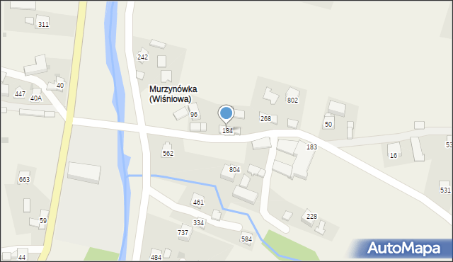 Wiśniowa, Wiśniowa, 184, mapa Wiśniowa