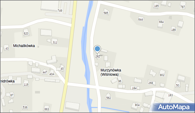 Wiśniowa, Wiśniowa, 242, mapa Wiśniowa