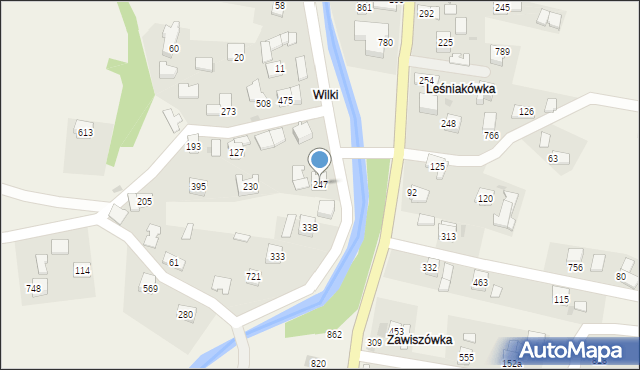 Wiśniowa, Wiśniowa, 247, mapa Wiśniowa