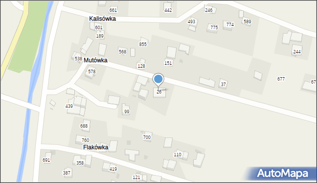 Wiśniowa, Wiśniowa, 26, mapa Wiśniowa