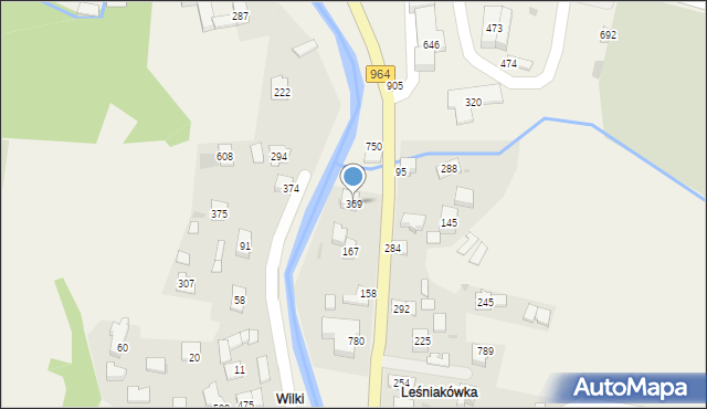 Wiśniowa, Wiśniowa, 369, mapa Wiśniowa