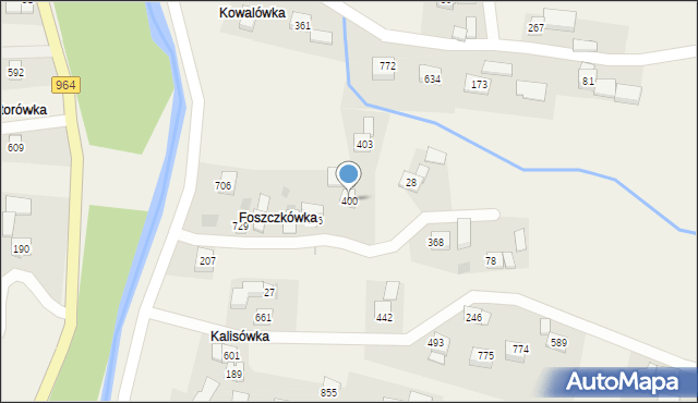 Wiśniowa, Wiśniowa, 400, mapa Wiśniowa