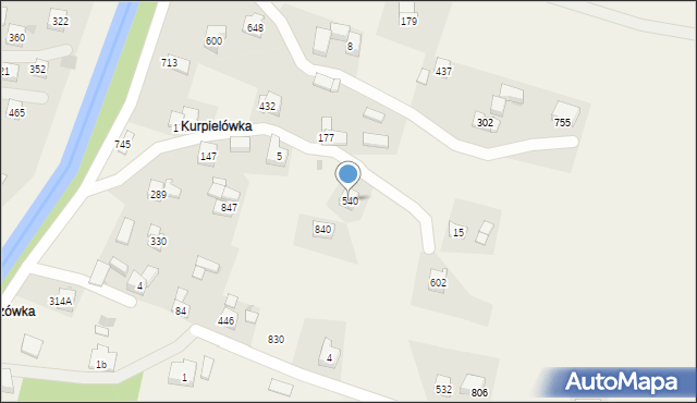 Wiśniowa, Wiśniowa, 540, mapa Wiśniowa