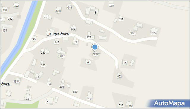 Wiśniowa, Wiśniowa, 540, mapa Wiśniowa