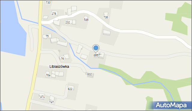 Wiśniowa, Wiśniowa, 695, mapa Wiśniowa