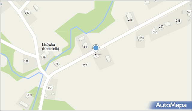 Wiśniowa, Wiśniowa, 71, mapa Wiśniowa