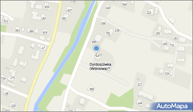 Wiśniowa, Wiśniowa, 714, mapa Wiśniowa