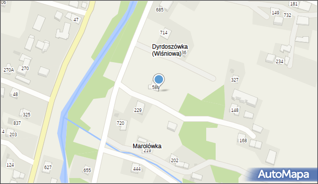 Wiśniowa, Wiśniowa, 768, mapa Wiśniowa