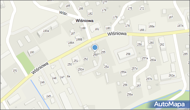 Wiśniowa, Wiśniowa, 253, mapa Wiśniowa