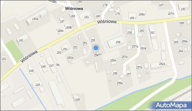 Wiśniowa, Wiśniowa, 254, mapa Wiśniowa