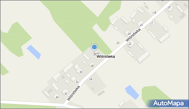 Wiśniówka, Wiśniówka, 26, mapa Wiśniówka