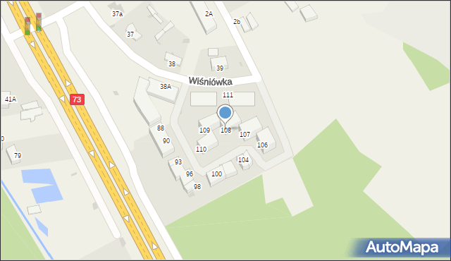 Wiśniówka, Wiśniówka, 108, mapa Wiśniówka