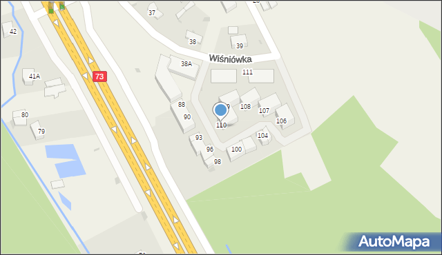 Wiśniówka, Wiśniówka, 110, mapa Wiśniówka