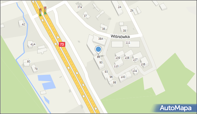 Wiśniówka, Wiśniówka, 88, mapa Wiśniówka