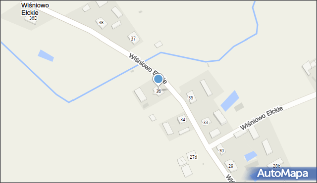 Wiśniowo Ełckie, Wiśniowo Ełckie, 36, mapa Wiśniowo Ełckie