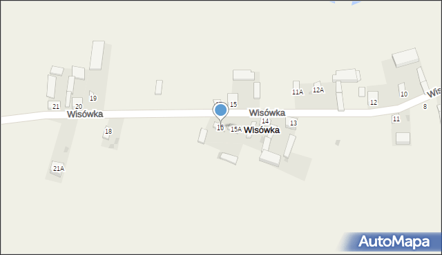 Wisówka, Wisówka, 16, mapa Wisówka