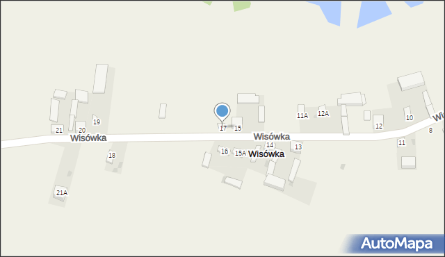 Wisówka, Wisówka, 17, mapa Wisówka