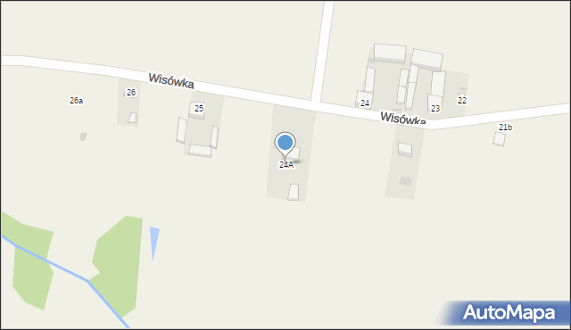 Wisówka, Wisówka, 24A, mapa Wisówka