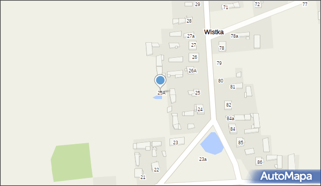 Wistka, Wistka, 25A, mapa Wistka