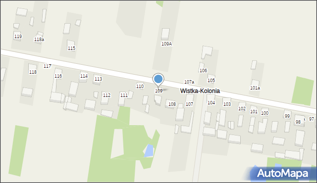 Wistka, Wistka, 109, mapa Wistka