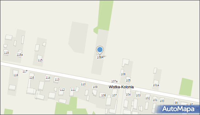 Wistka, Wistka, 109A, mapa Wistka