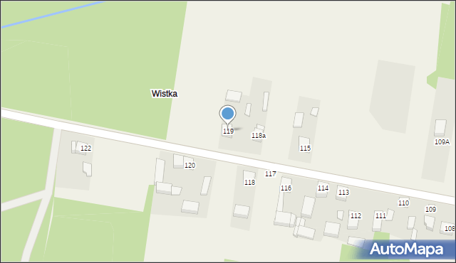 Wistka, Wistka, 119, mapa Wistka