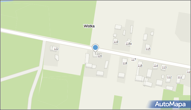 Wistka, Wistka, 121, mapa Wistka