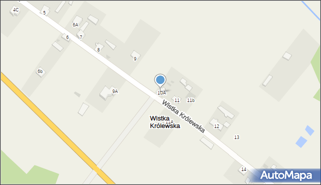 Wistka Królewska, Wistka Królewska, 10A, mapa Wistka Królewska