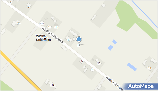 Wistka Królewska, Wistka Królewska, 13, mapa Wistka Królewska