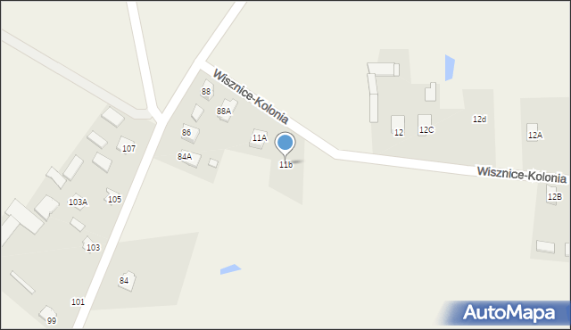 Wisznice-Kolonia, Wisznice-Kolonia, 11b, mapa Wisznice-Kolonia