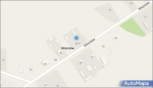 Wiszniów, Wiszniów, 53, mapa Wiszniów