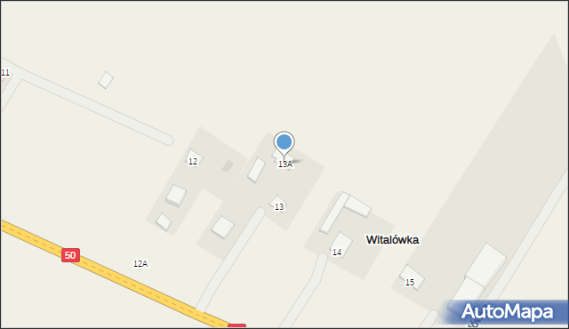 Witalówka, Witalówka, 13A, mapa Witalówka