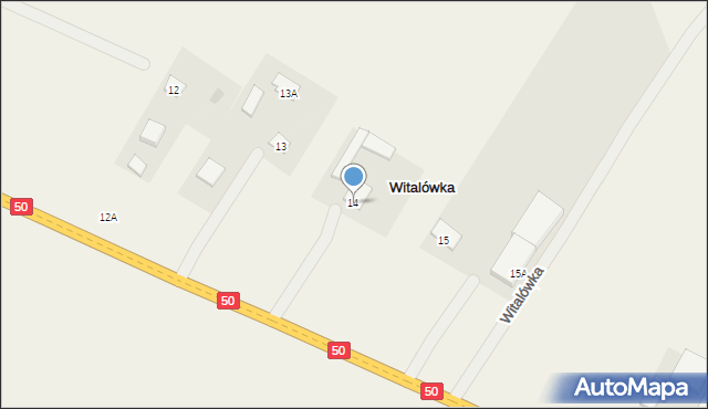 Witalówka, Witalówka, 14, mapa Witalówka