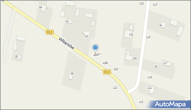 Witaniów, Witaniów, 42A, mapa Witaniów