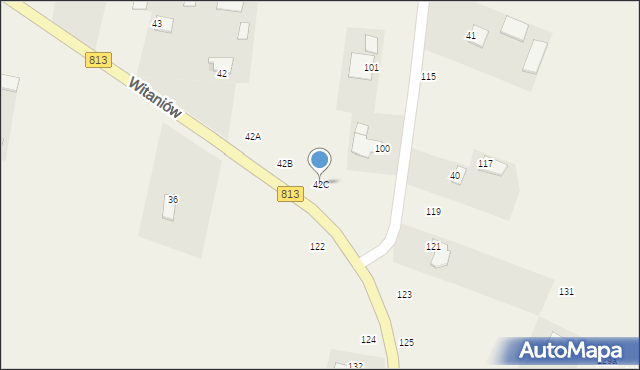 Witaniów, Witaniów, 42C, mapa Witaniów