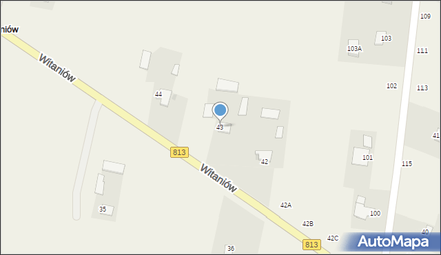 Witaniów, Witaniów, 43, mapa Witaniów