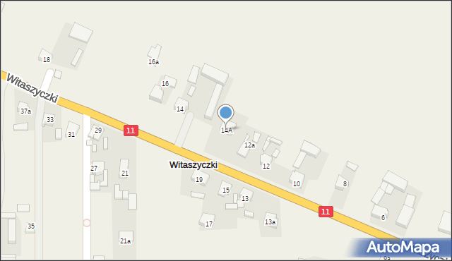 Witaszyczki, Witaszyczki, 14A, mapa Witaszyczki