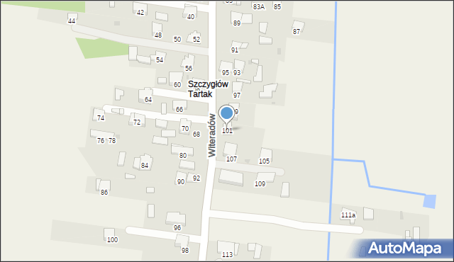 Witeradów, Witeradów, 101, mapa Witeradów