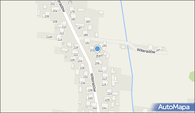 Witeradów, Witeradów, 203, mapa Witeradów